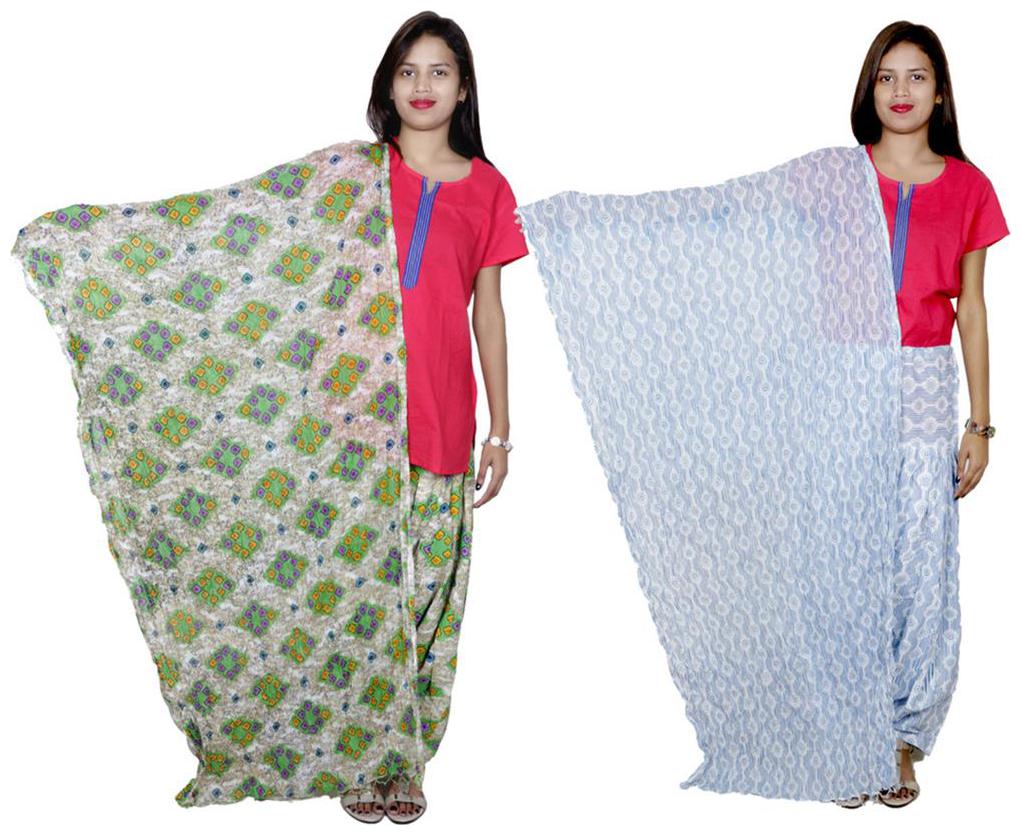 

Indiweaves Cotton Patiala Salwar With Dupatta Combo