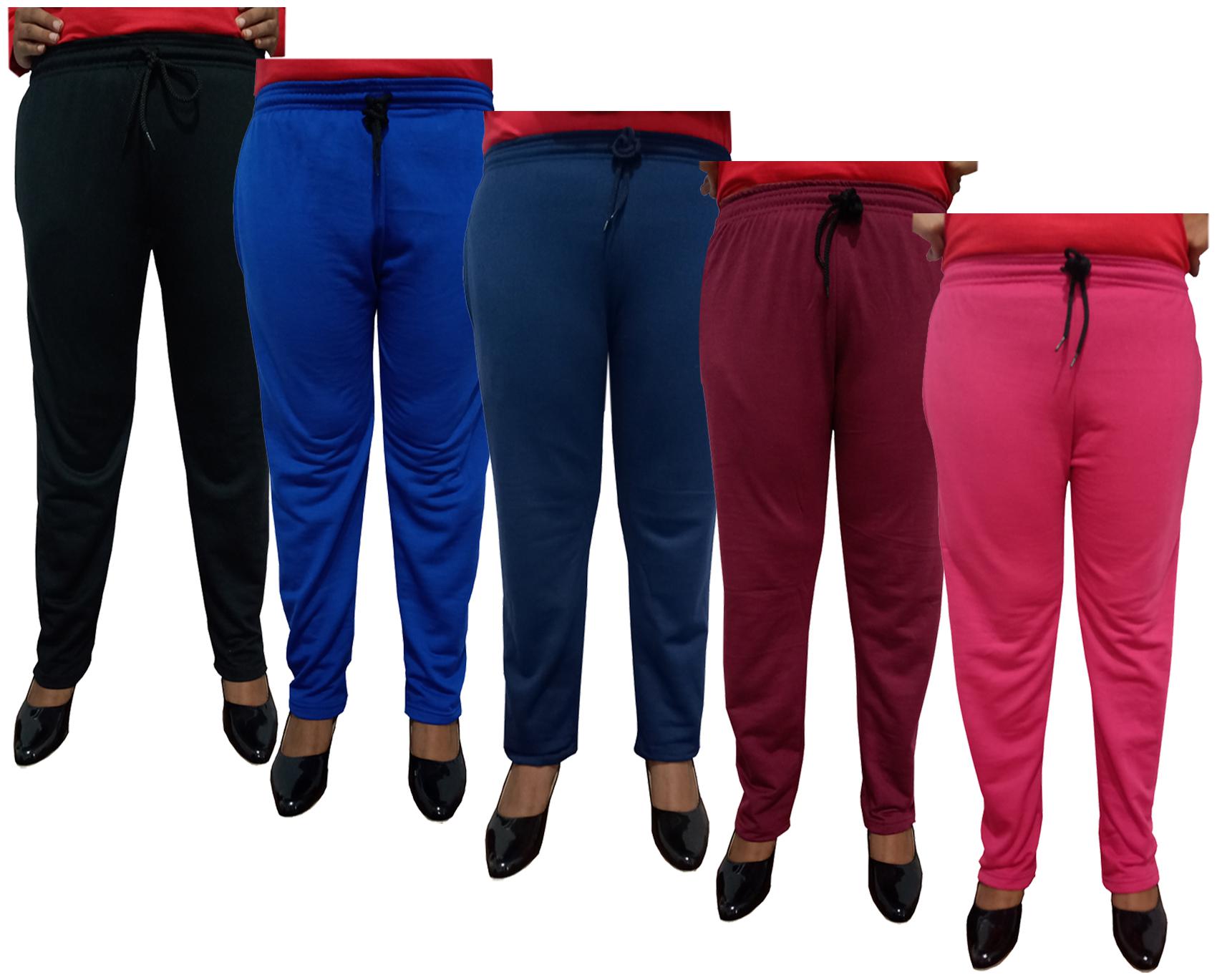 

Indiweaves Women Regular fit Fleece Solid Track pants - Multi