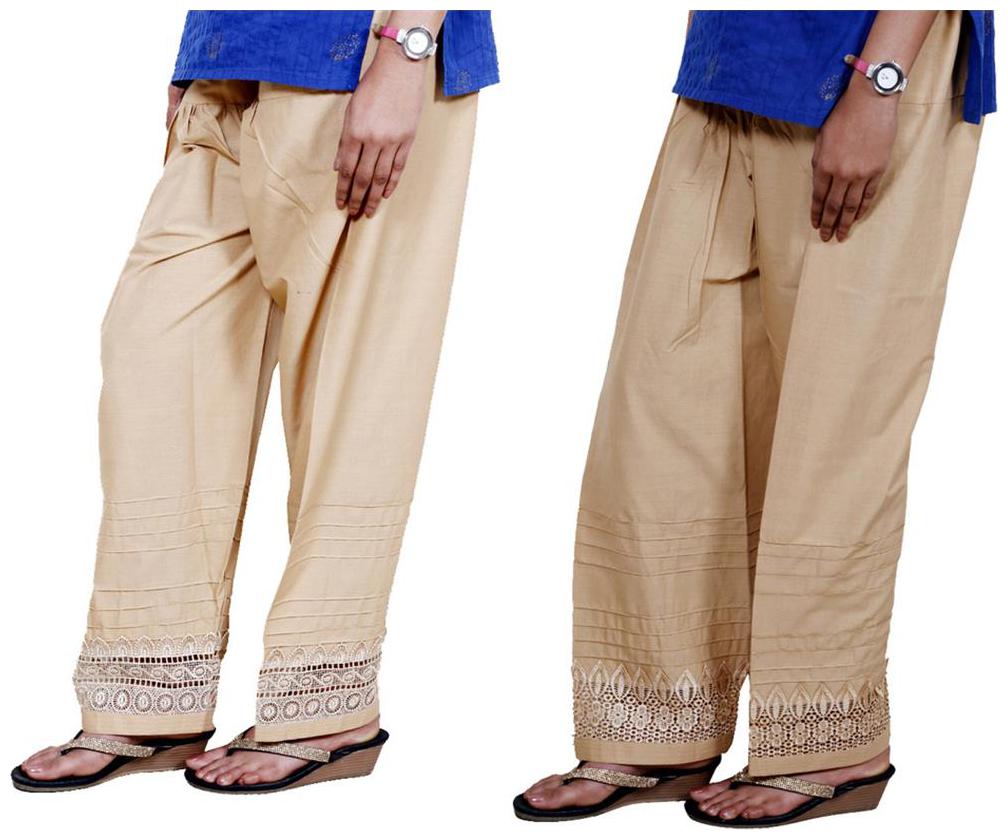 

Indiweaves Cotton Salwar - Beige