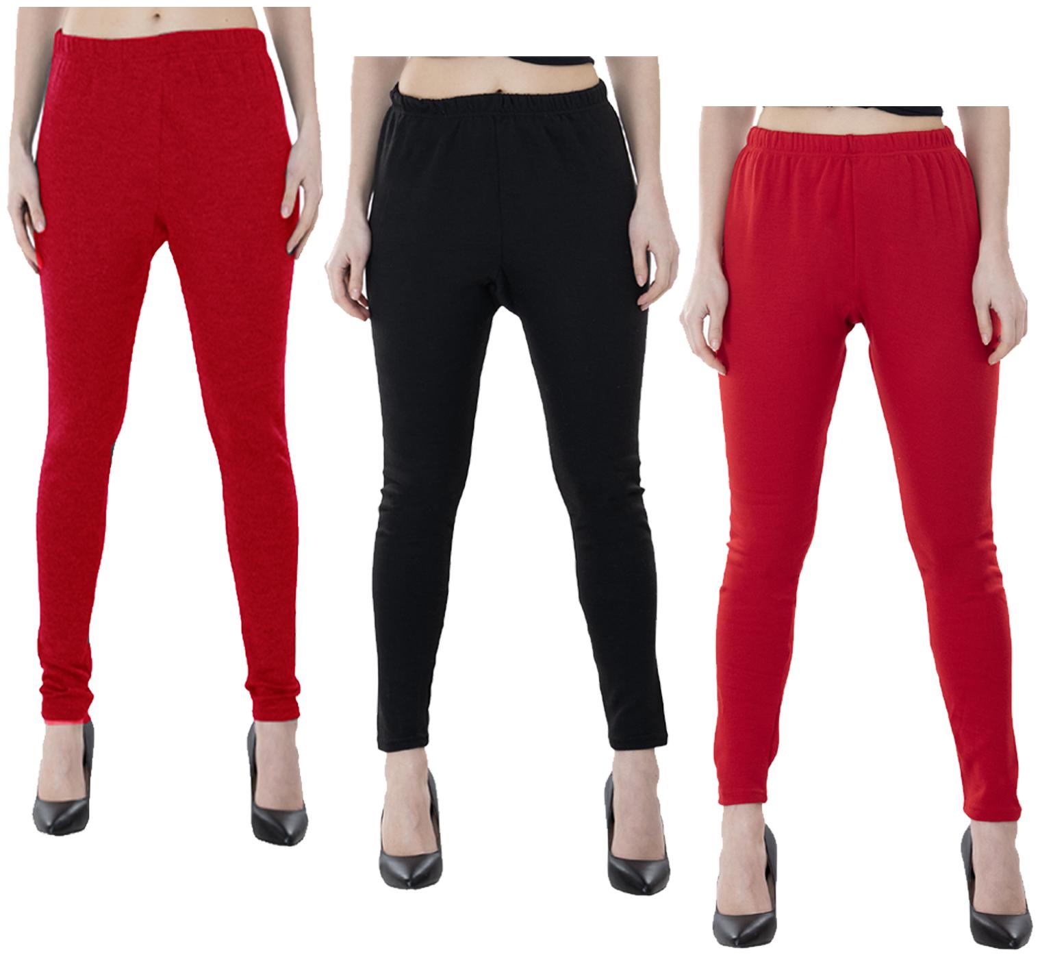 

IndiWeaves Women Warm Wollen Lycra Legging (Pack of 3)