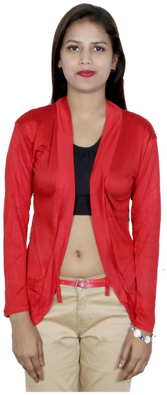 

Indiweaves Women Shrug - Red