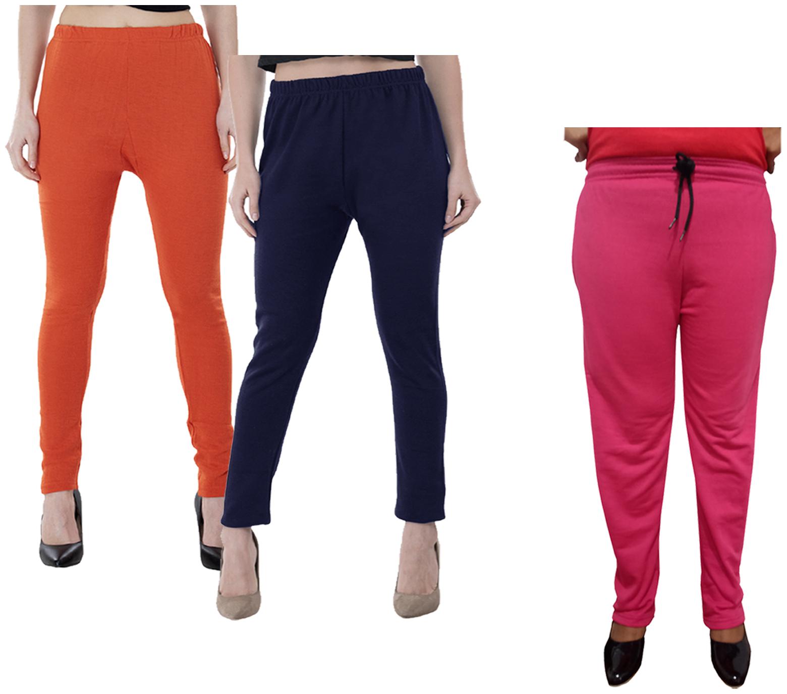 

Indiweaves Women Regular fit Fleece Solid Track pants - Multi