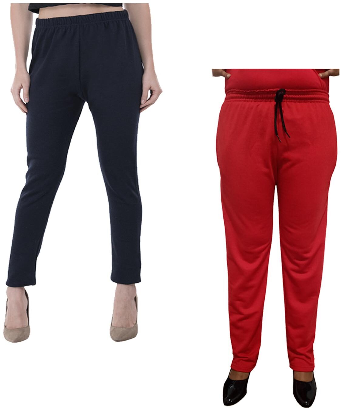

Indiweaves Women Regular fit Fleece Solid Track pants - Multi