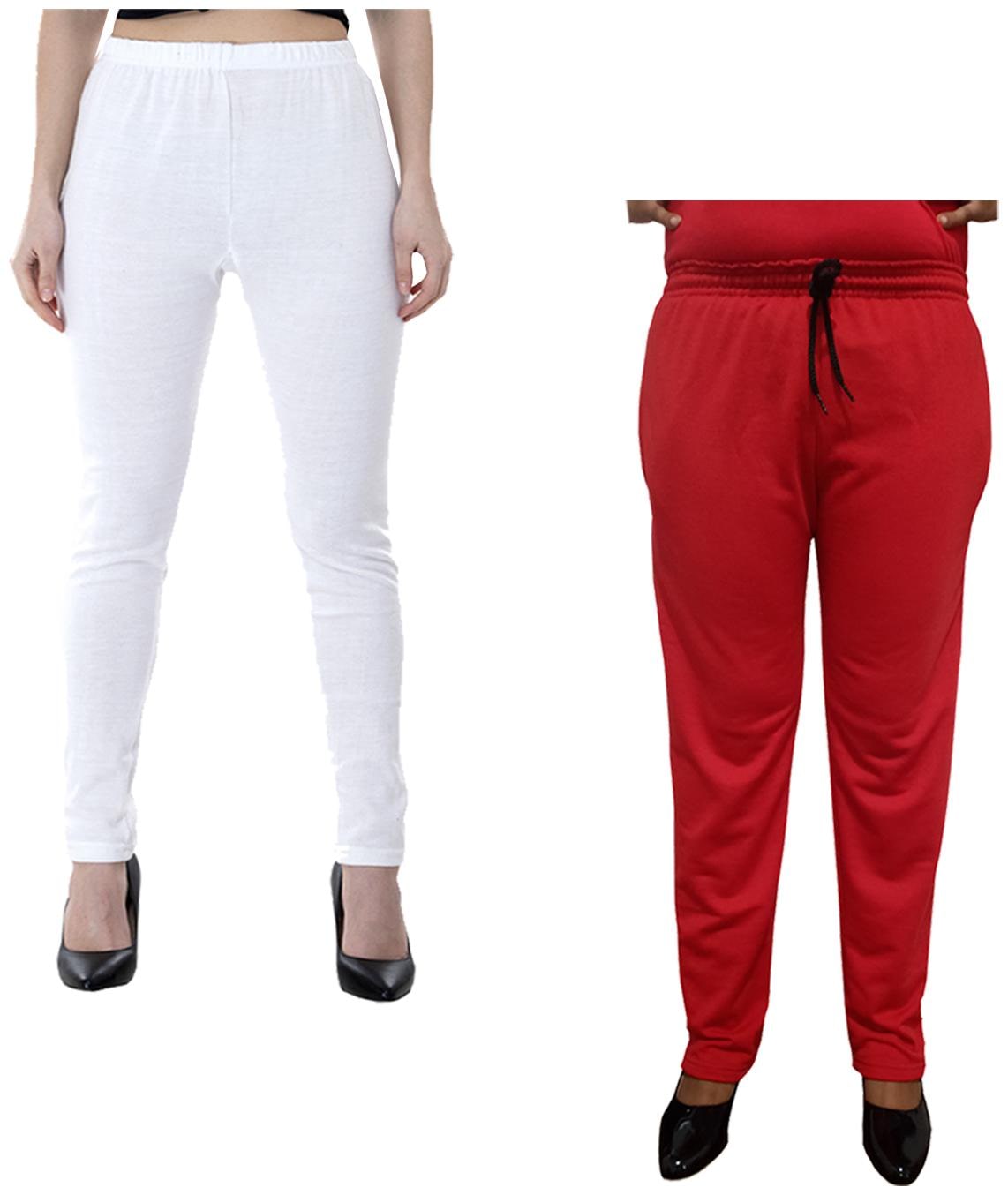 

Indiweaves Women Regular fit Fleece Solid Track pants - Multi