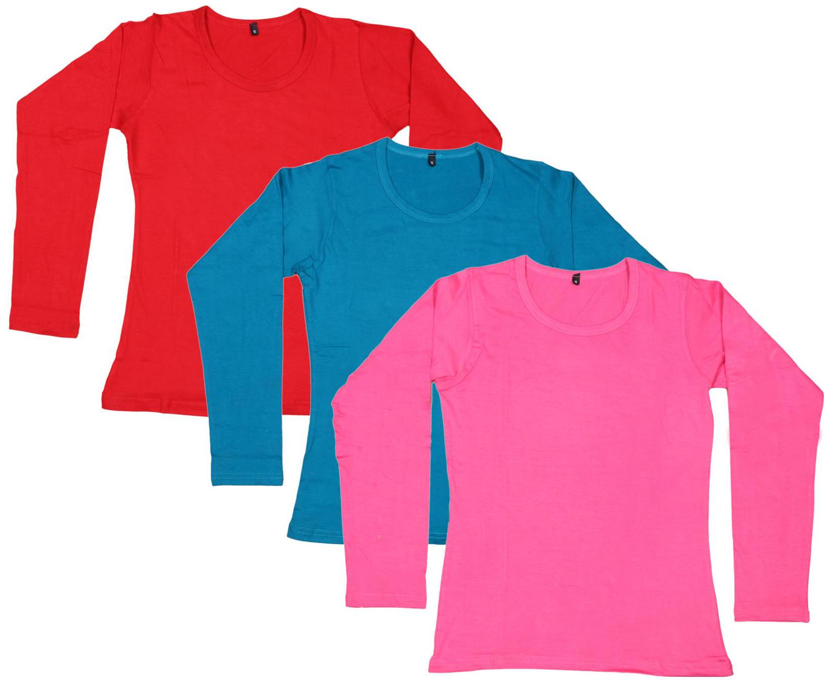 

Indiweaves Women Multi Regular fit Round neck Cotton T shirt