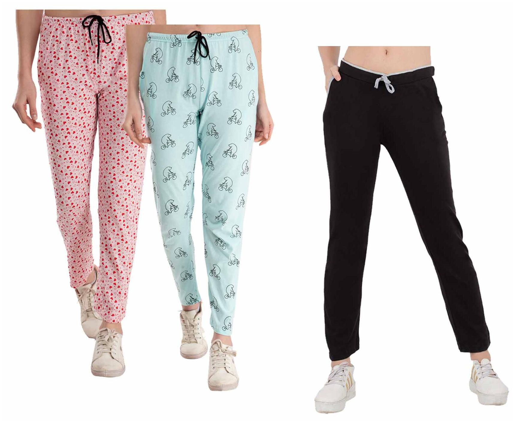 

Indiweaves Women Regular fit Cotton Printed Track pants - Multi