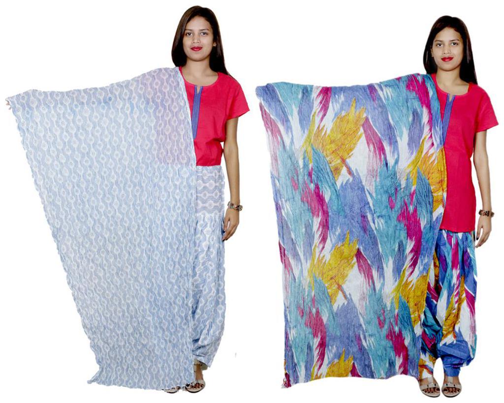 

Indiweaves Cotton Patiala Salwar With Dupatta Combo