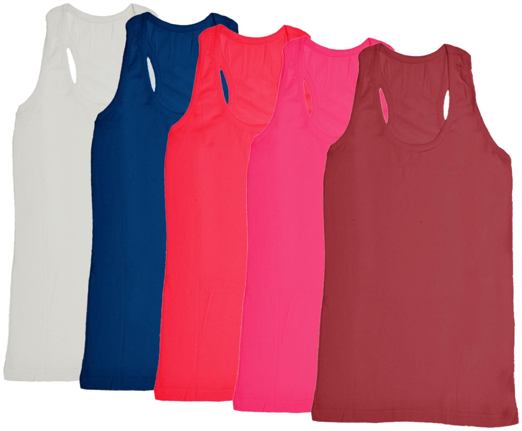 

Indiweaves Women Multi Regular fit Round neck Cotton Tank top