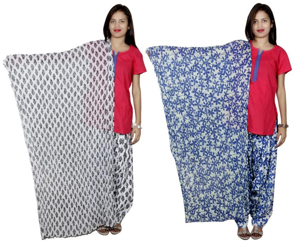 

Indiweaves Cotton Patiala Salwar With Dupatta Combo