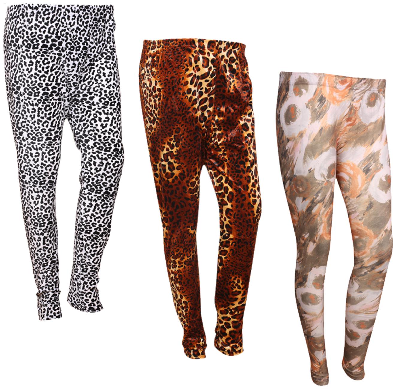 

IndiWeaves Women Cotton Printed Legging and Velvet Printed Leggings (Pack of 3)