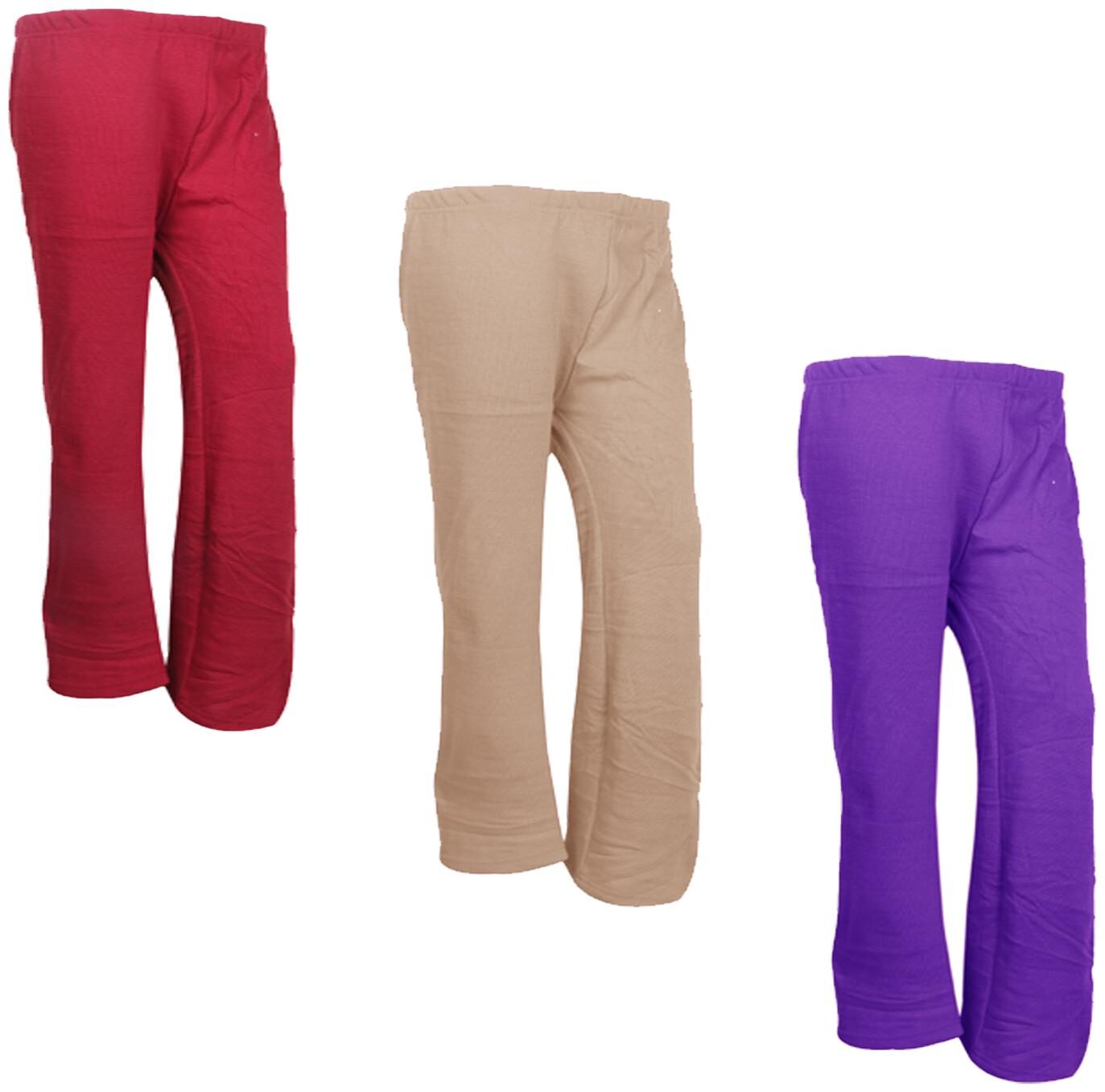 

IndiWeaves Women Woolen Full Length Palazzo Pants Pack of 3