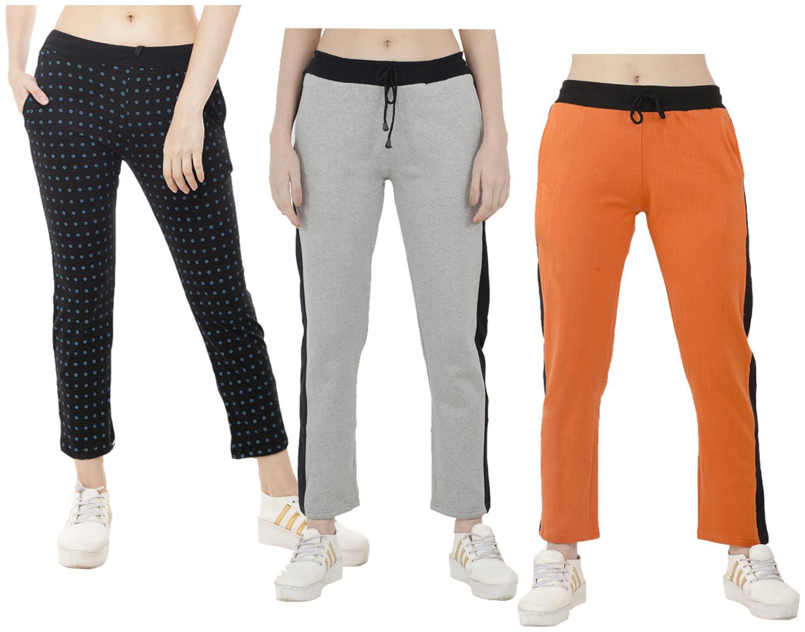 

Indiweaves Women Regular fit Polyester Printed Track pants - Multi