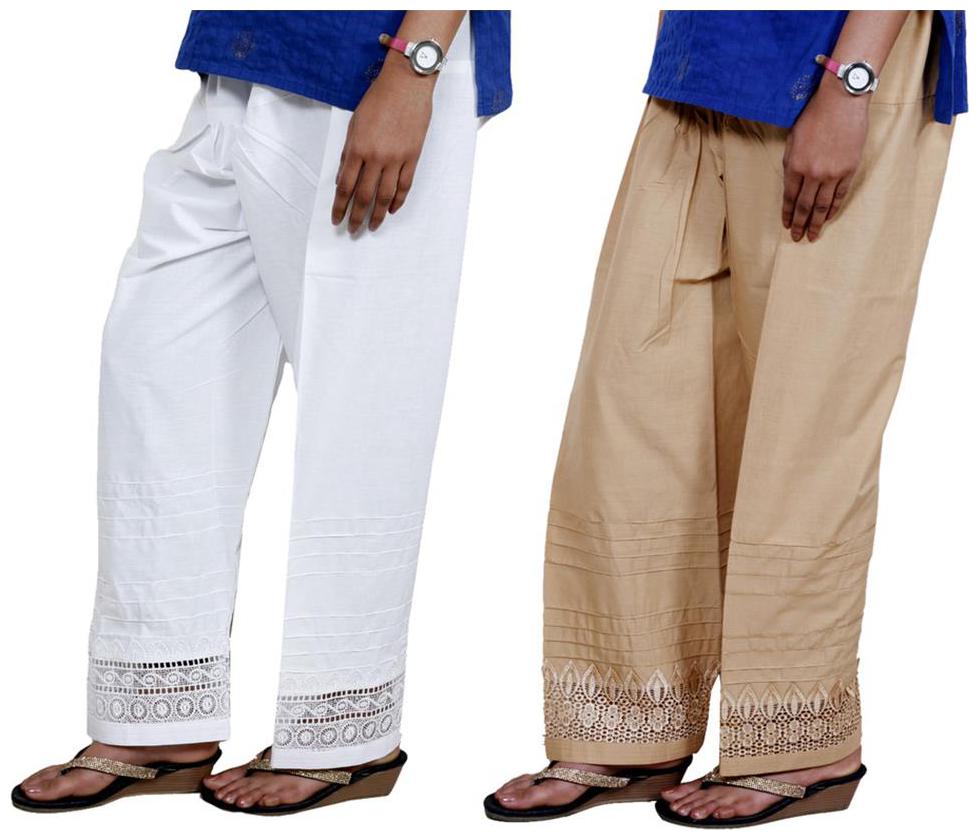

Indiweaves Cotton Salwar - White