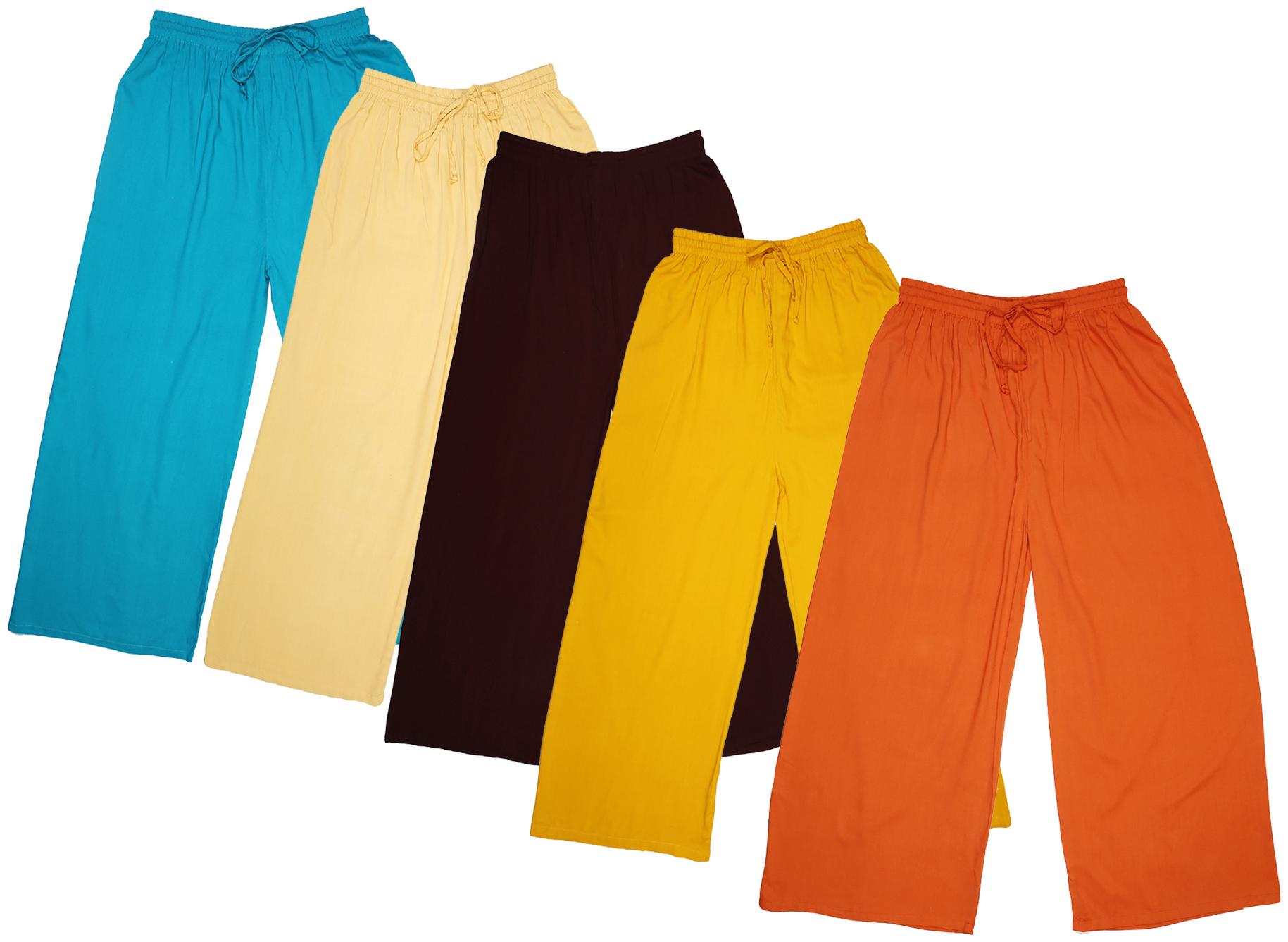 

Indiweaves Multi Solid Straight Palazzo