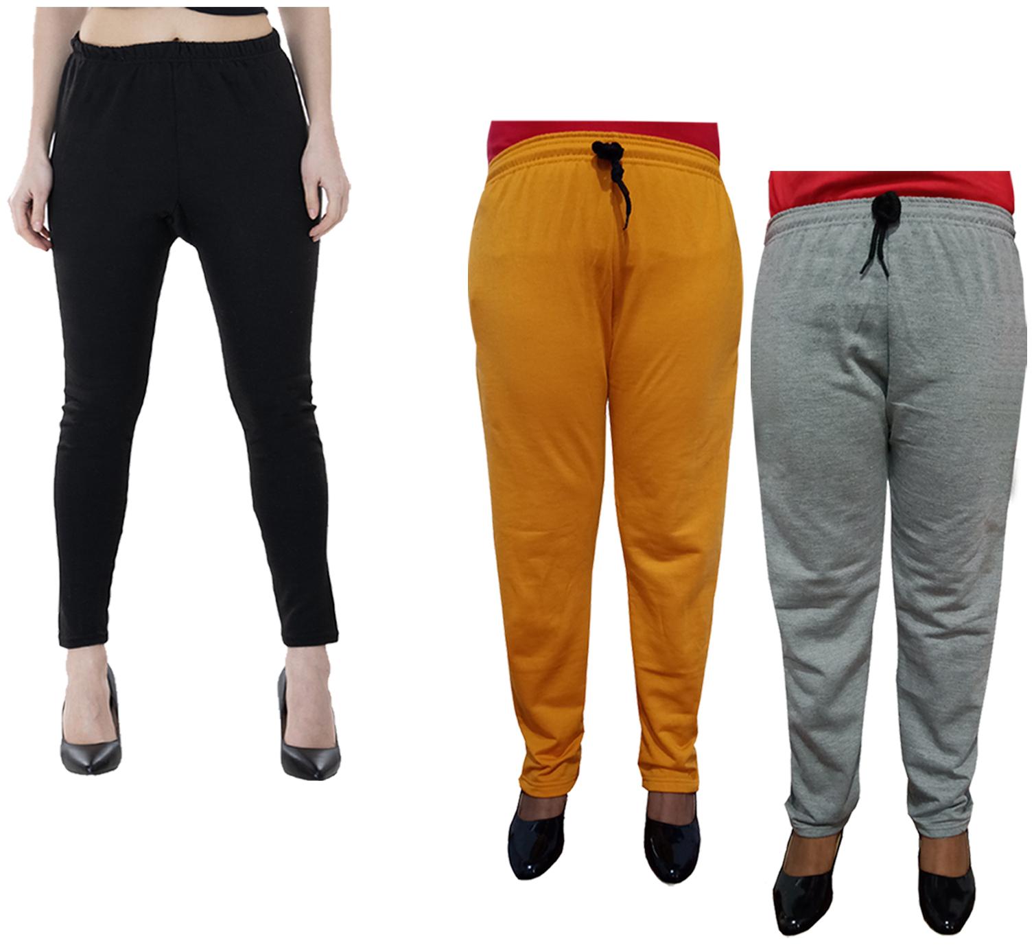 

Indiweaves Women Regular fit Fleece Solid Track pants - Multi