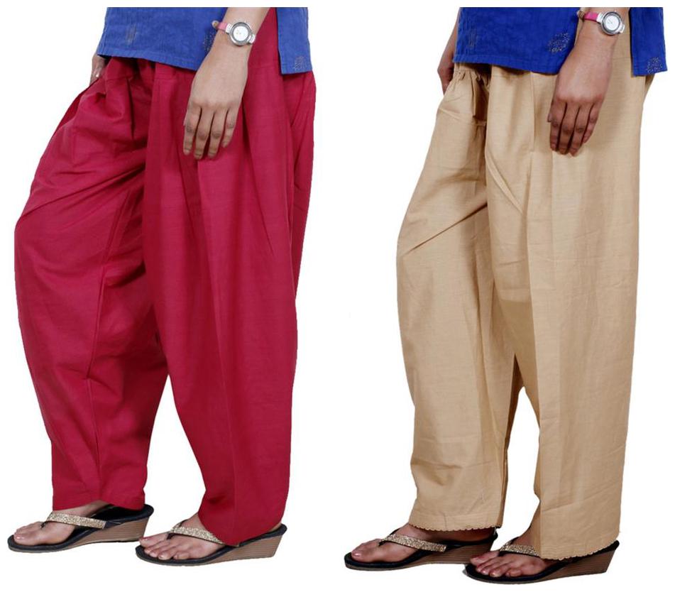 

Indiweaves Cotton Salwar - Red