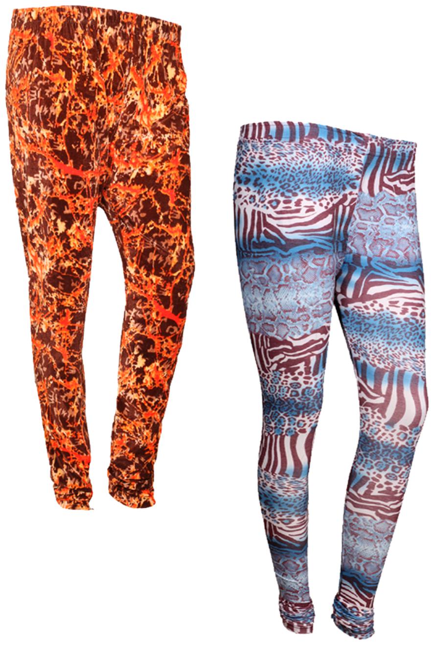 

IndiWeaves Women Cotton Printed Legging and Velvet Printed Leggings (Pack of 2)