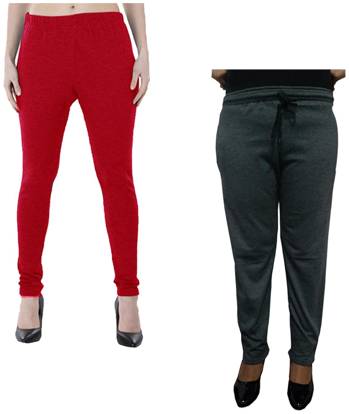 

Indiweaves Women Regular fit Fleece Solid Track pants - Multi