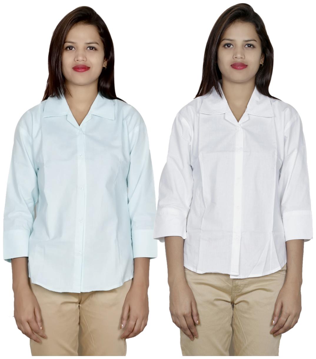 

Indiweaves Women Multi Solid Regular Fit Shirt