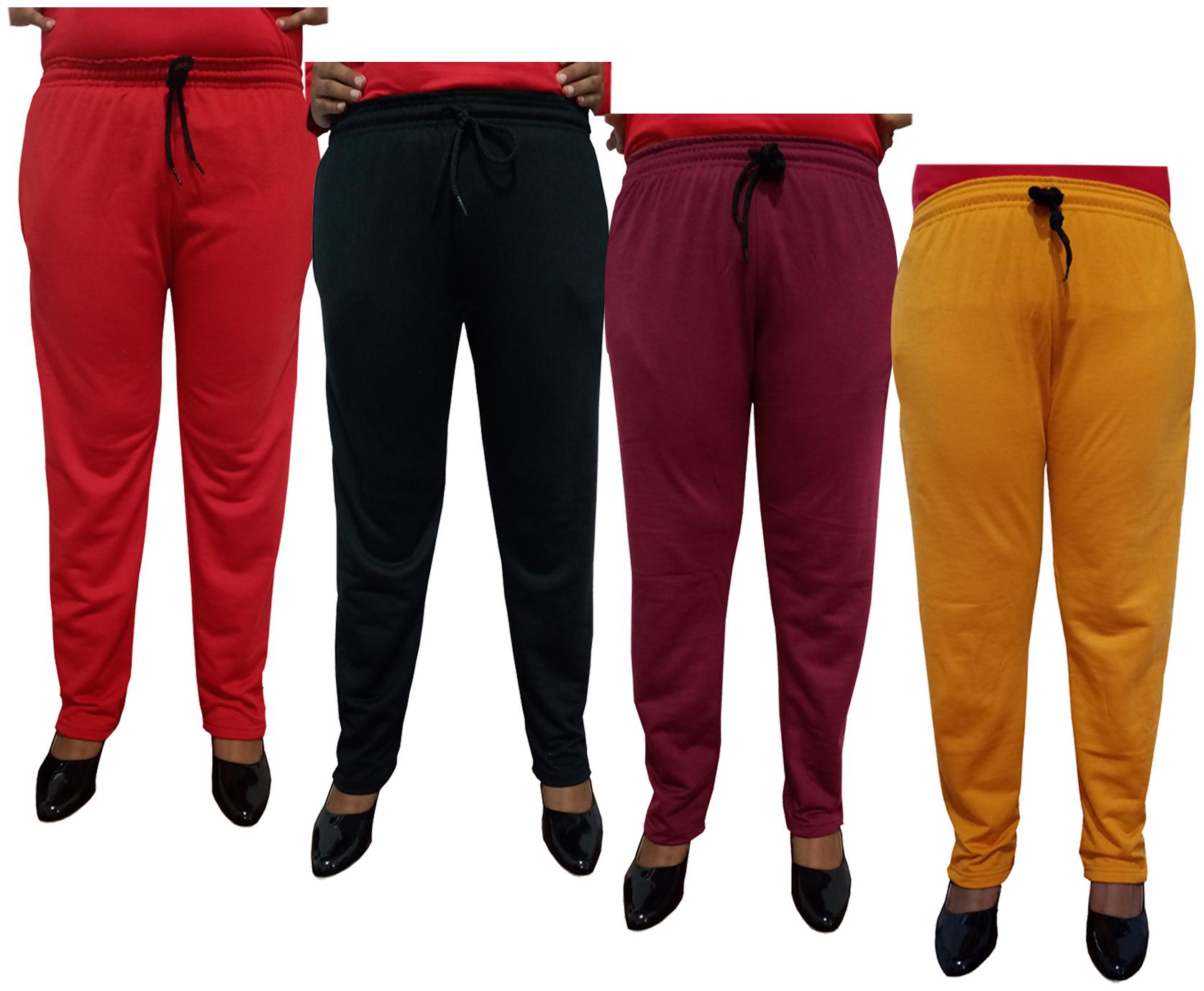 

Indiweaves Women Regular fit Fleece Solid Track pants - Multi