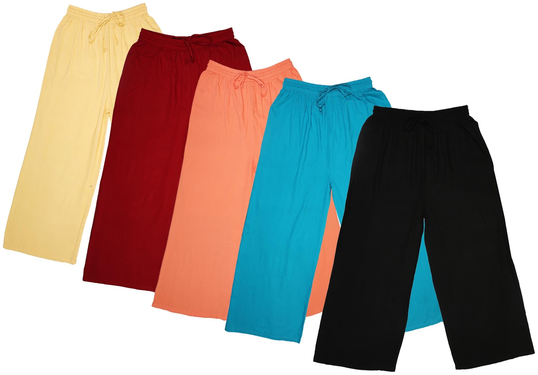 

Indiweaves Multi Solid Straight Palazzo