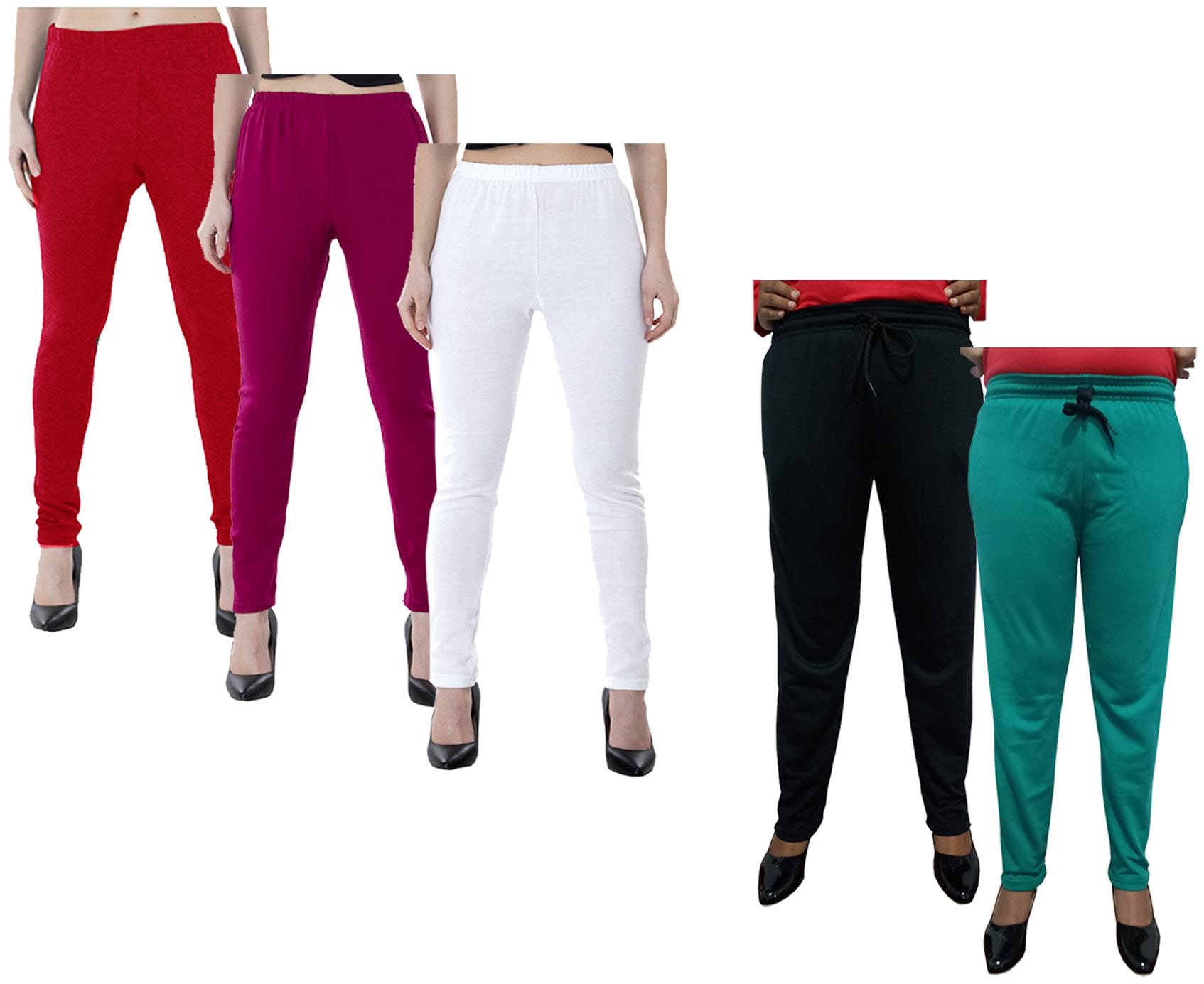 

Indiweaves Women Regular fit Fleece Solid Track pants - Multi