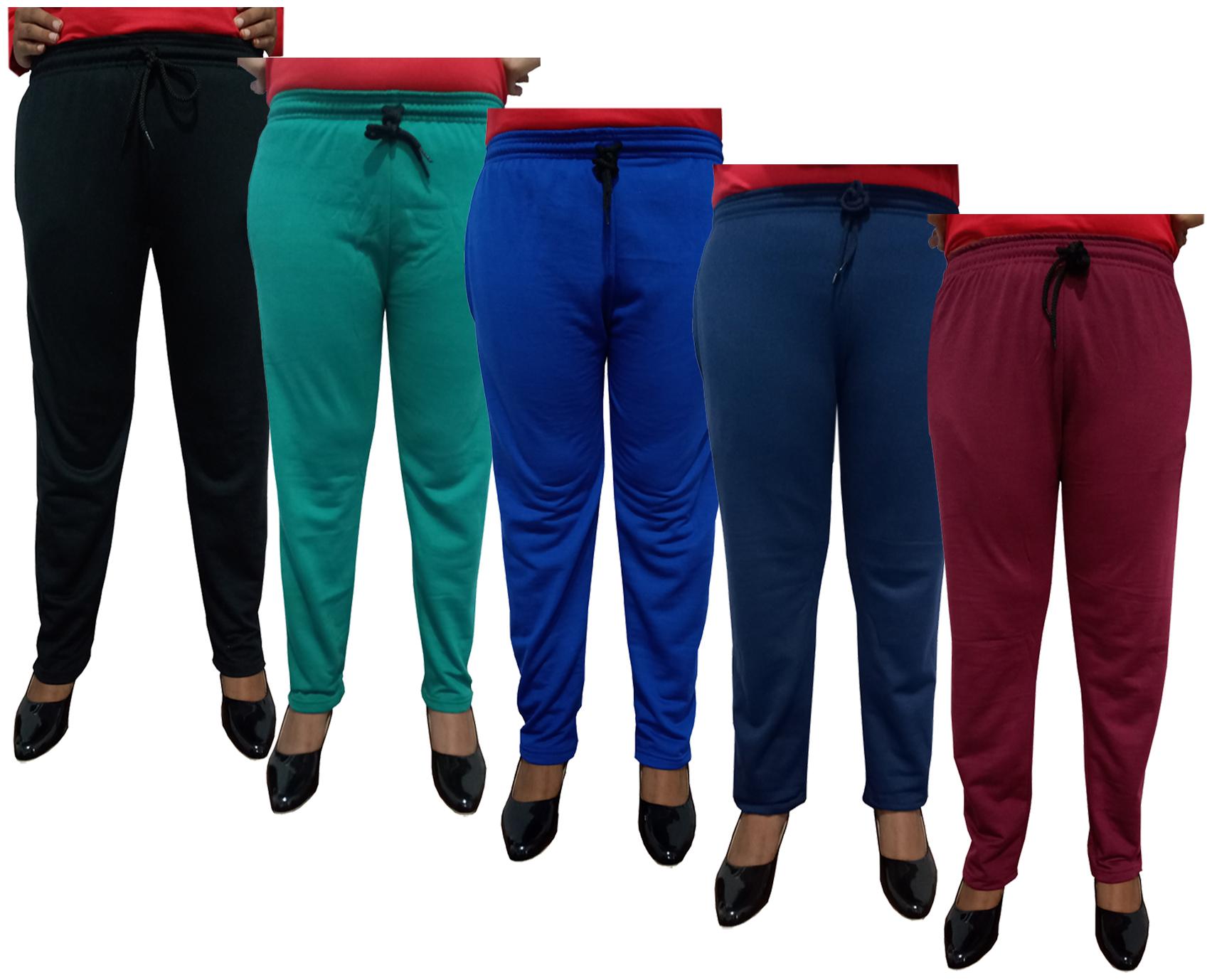 

Indiweaves Women Regular fit Fleece Solid Track pants - Multi