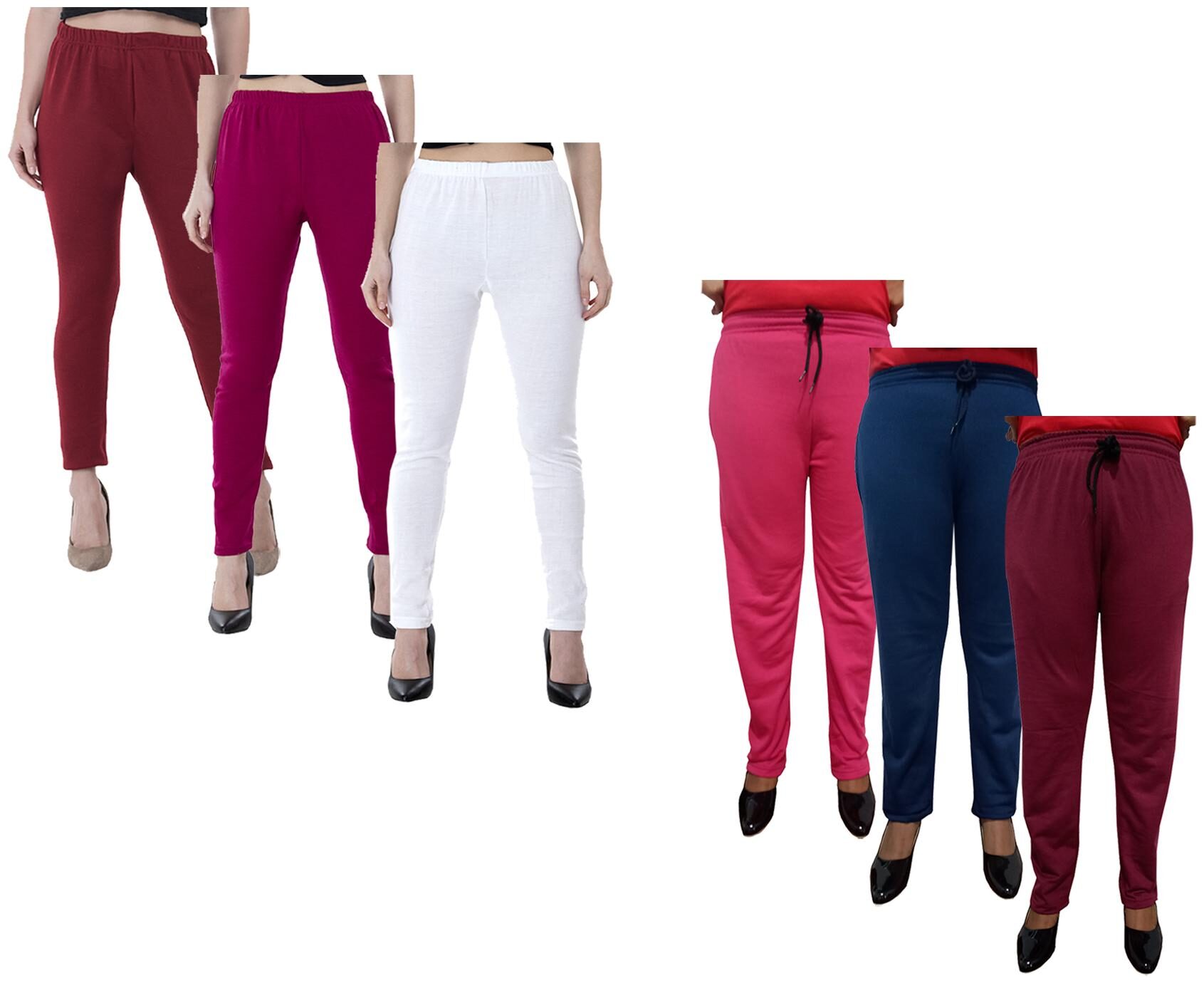 

Indiweaves Women Regular fit Fleece Solid Track pants - Multi