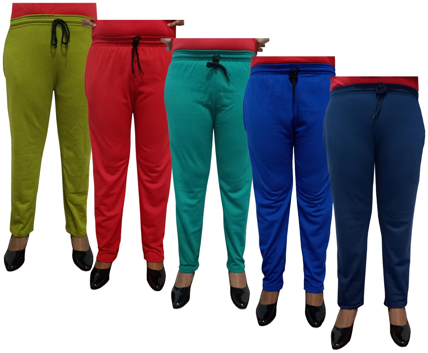 

Indiweaves Women Regular fit Fleece Solid Track pants - Multi