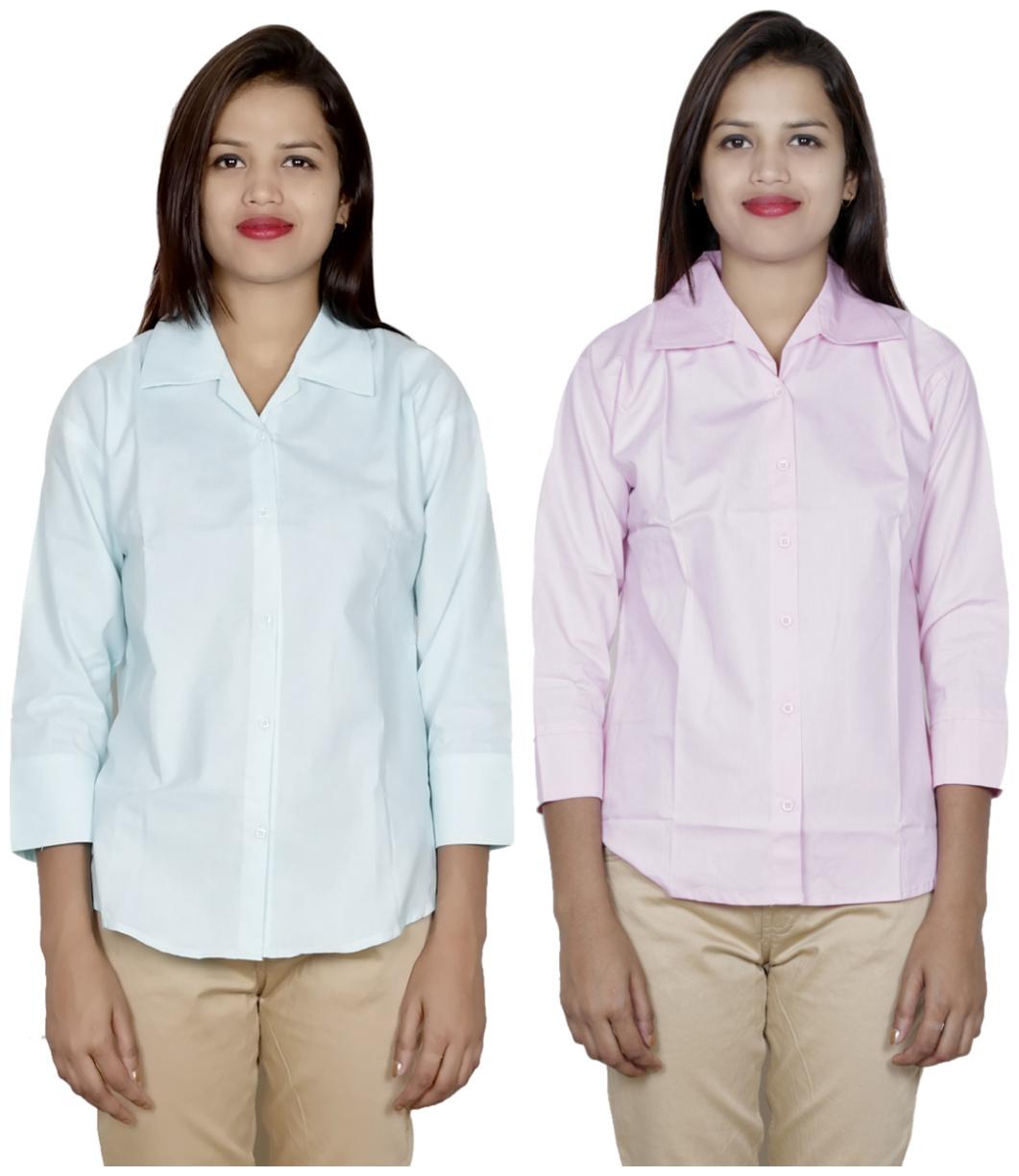 

Indiweaves Women Multi Solid Regular Fit Shirt