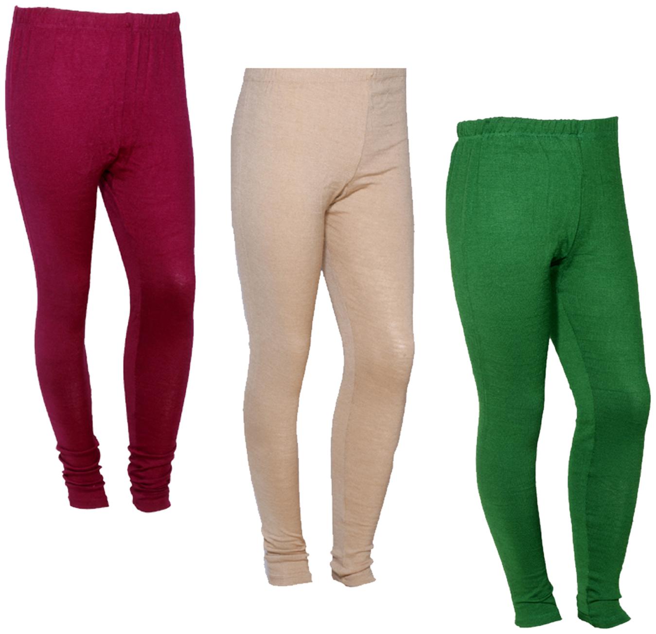 

IndiWeaves Women Warm Wollen Lycra Legging (Pack of 3)