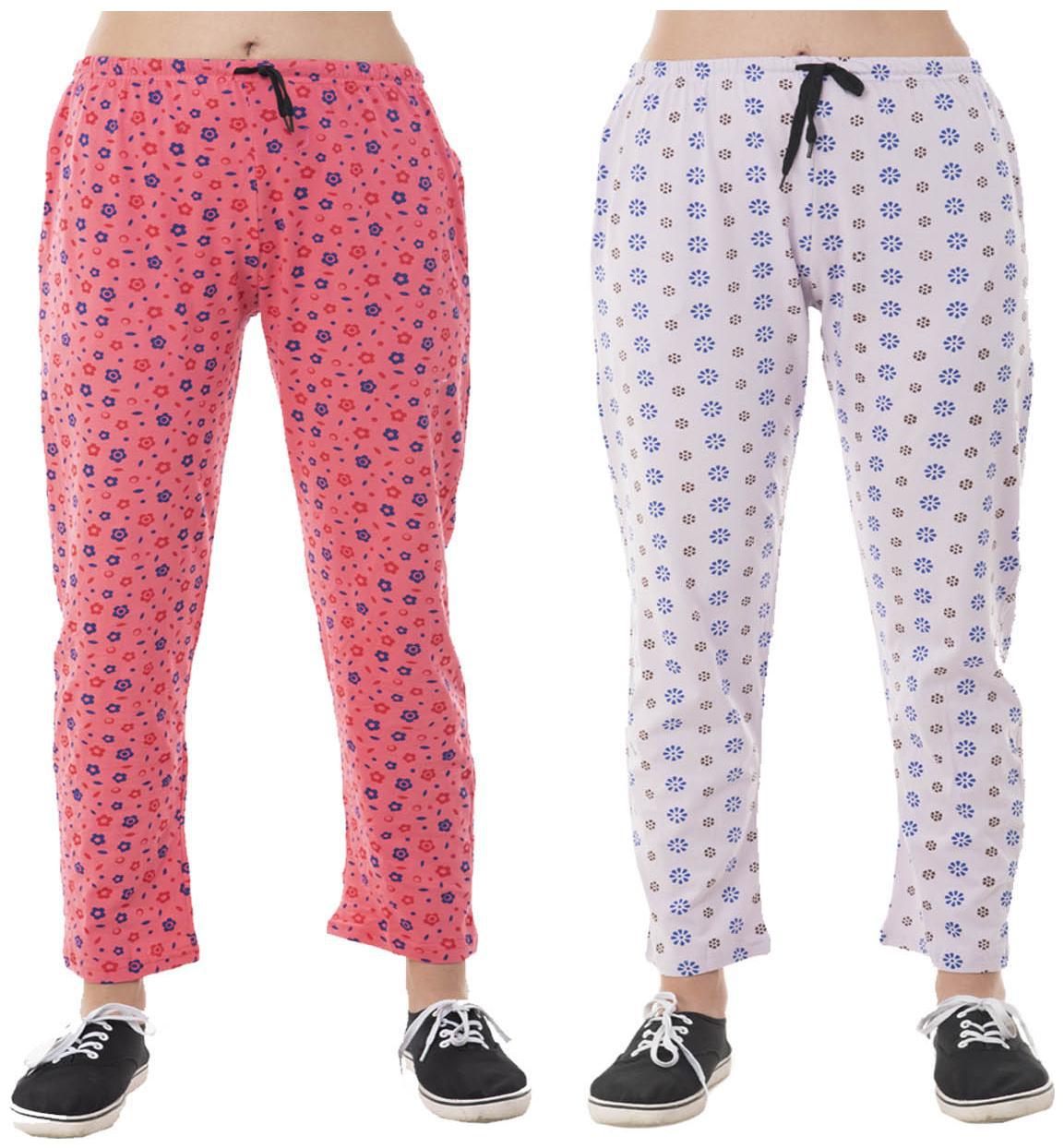 

Indiweaves Women Regular fit Cotton Printed Track pants - Multi