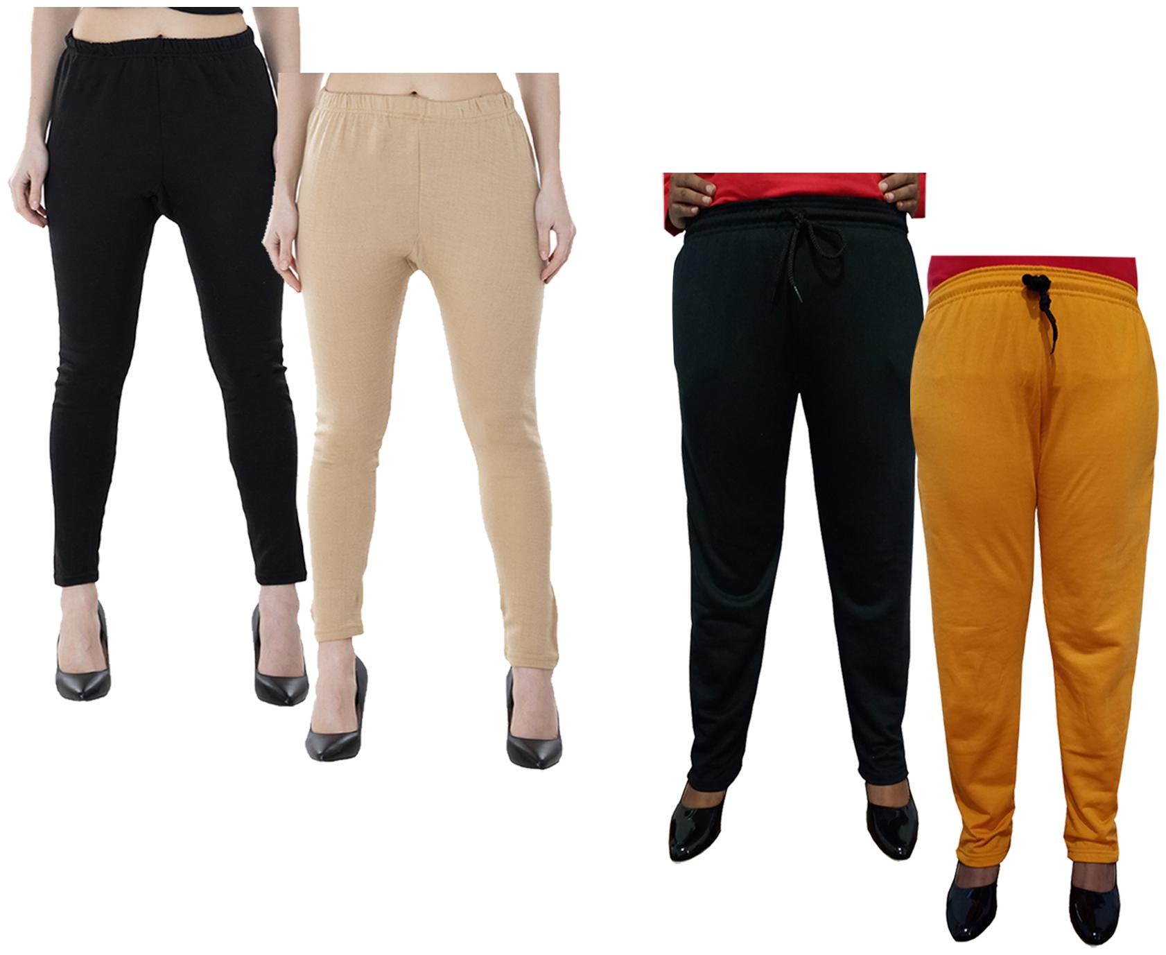 

Indiweaves Women Regular fit Fleece Solid Track pants - Multi