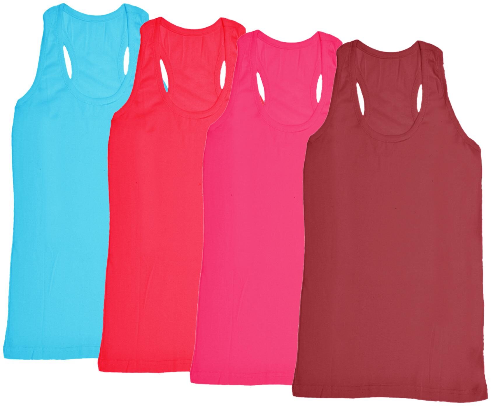 

Indiweaves Women Multi Regular fit Round neck Cotton Tank top
