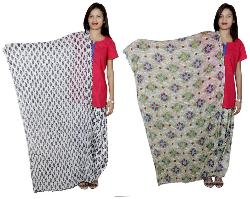 

Indiweaves Cotton Patiala Salwar With Dupatta Combo