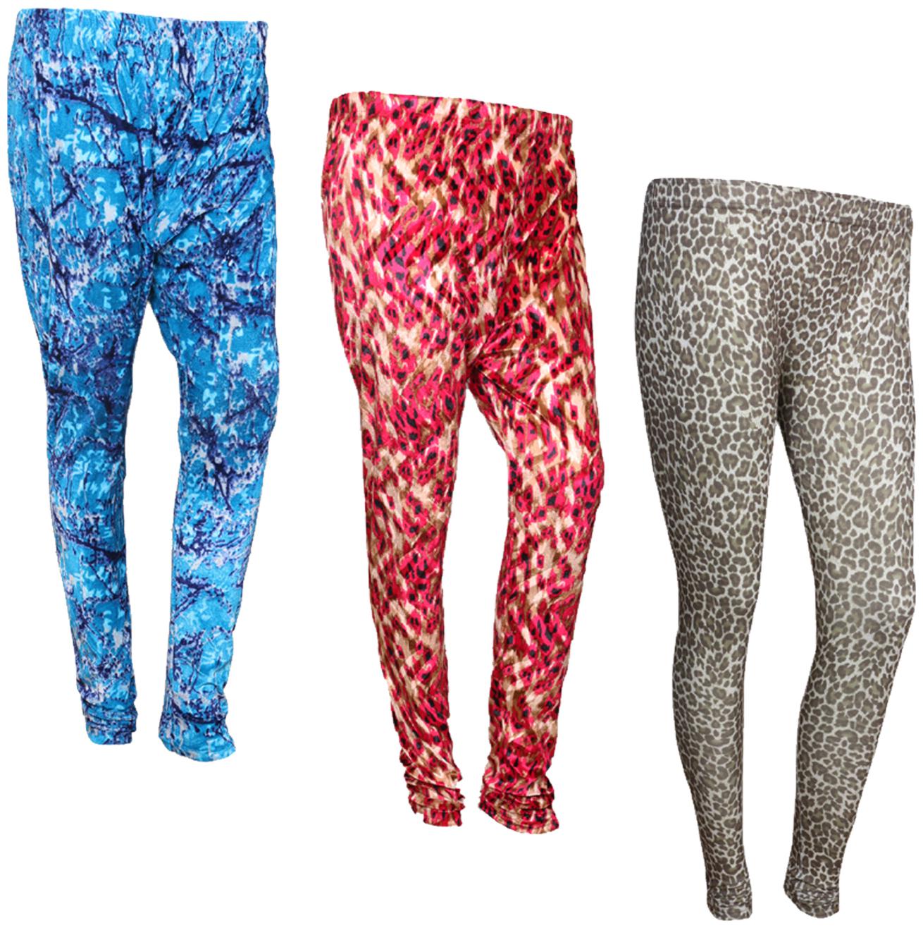 

IndiWeaves Women Cotton Printed Legging and Velvet Printed Leggings (Pack of 3)