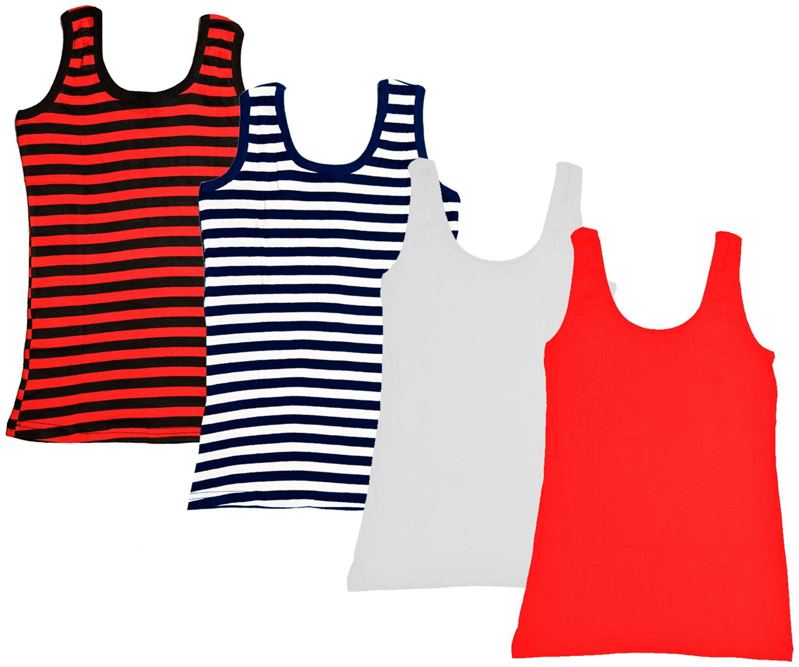

Indiweaves Women Multi Regular fit U neck Cotton Tank top