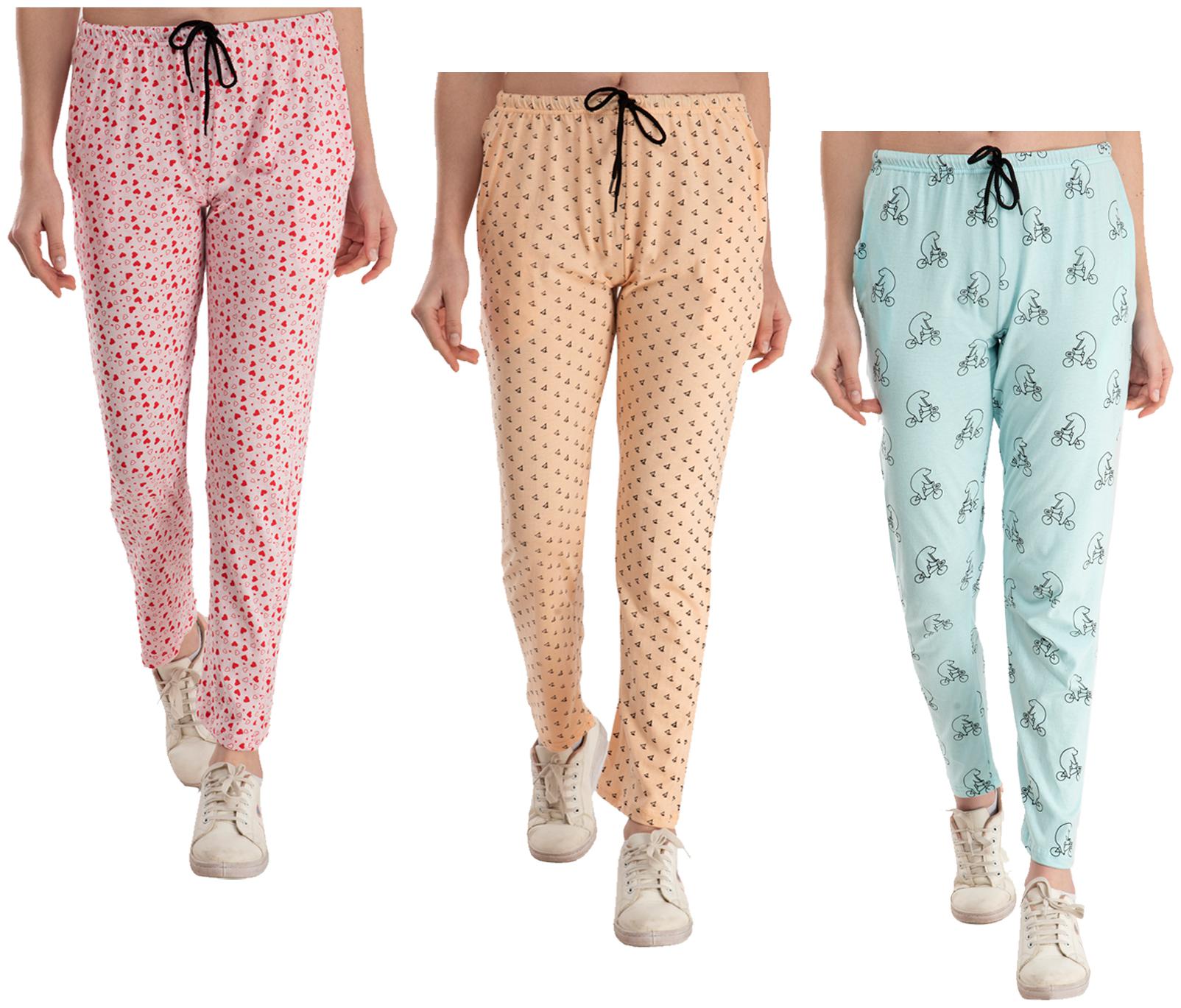 

Indiweaves Women Regular fit Cotton Printed Track pants - Multi