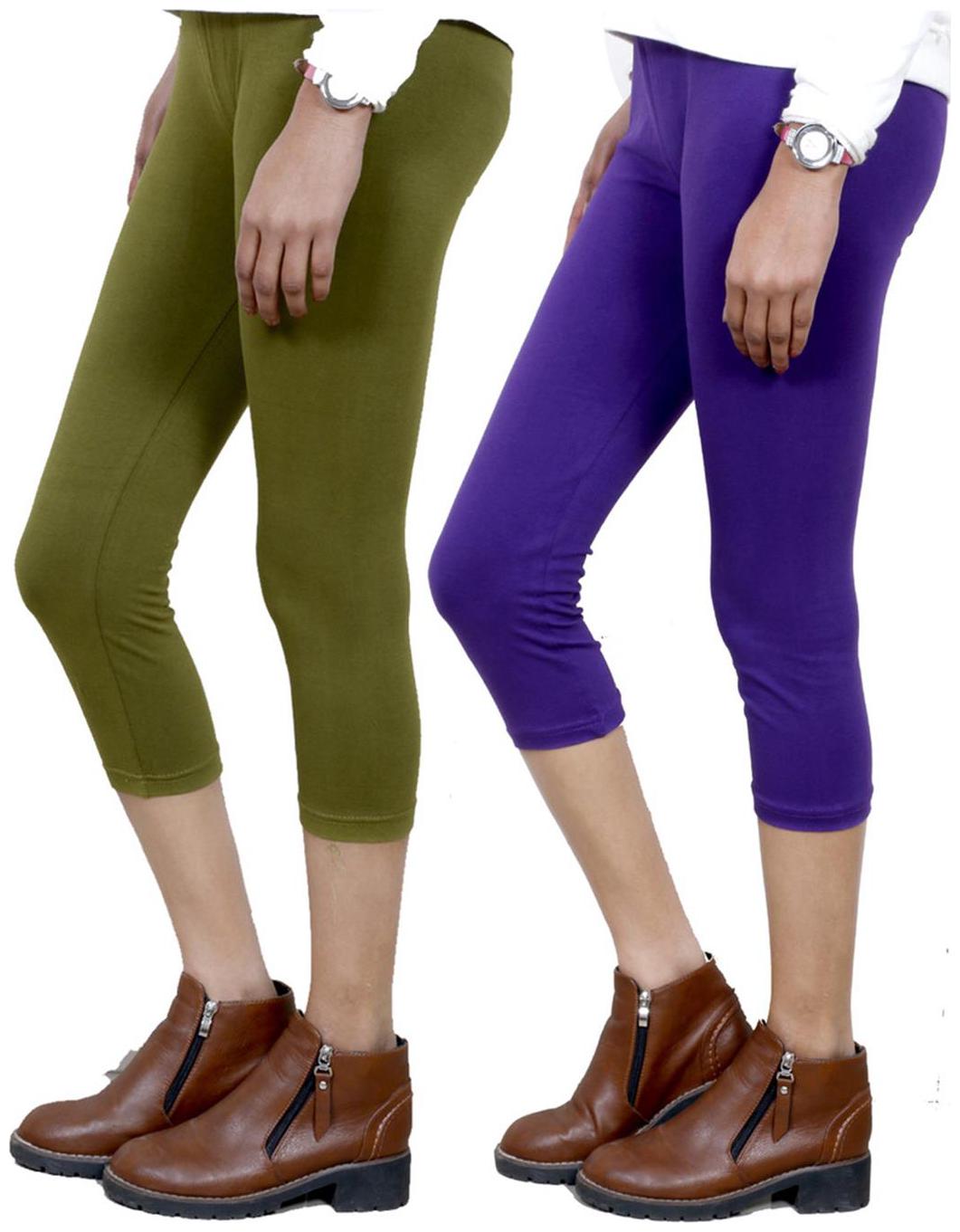 

IndiWeaves Women Cotton Capri Combo-2