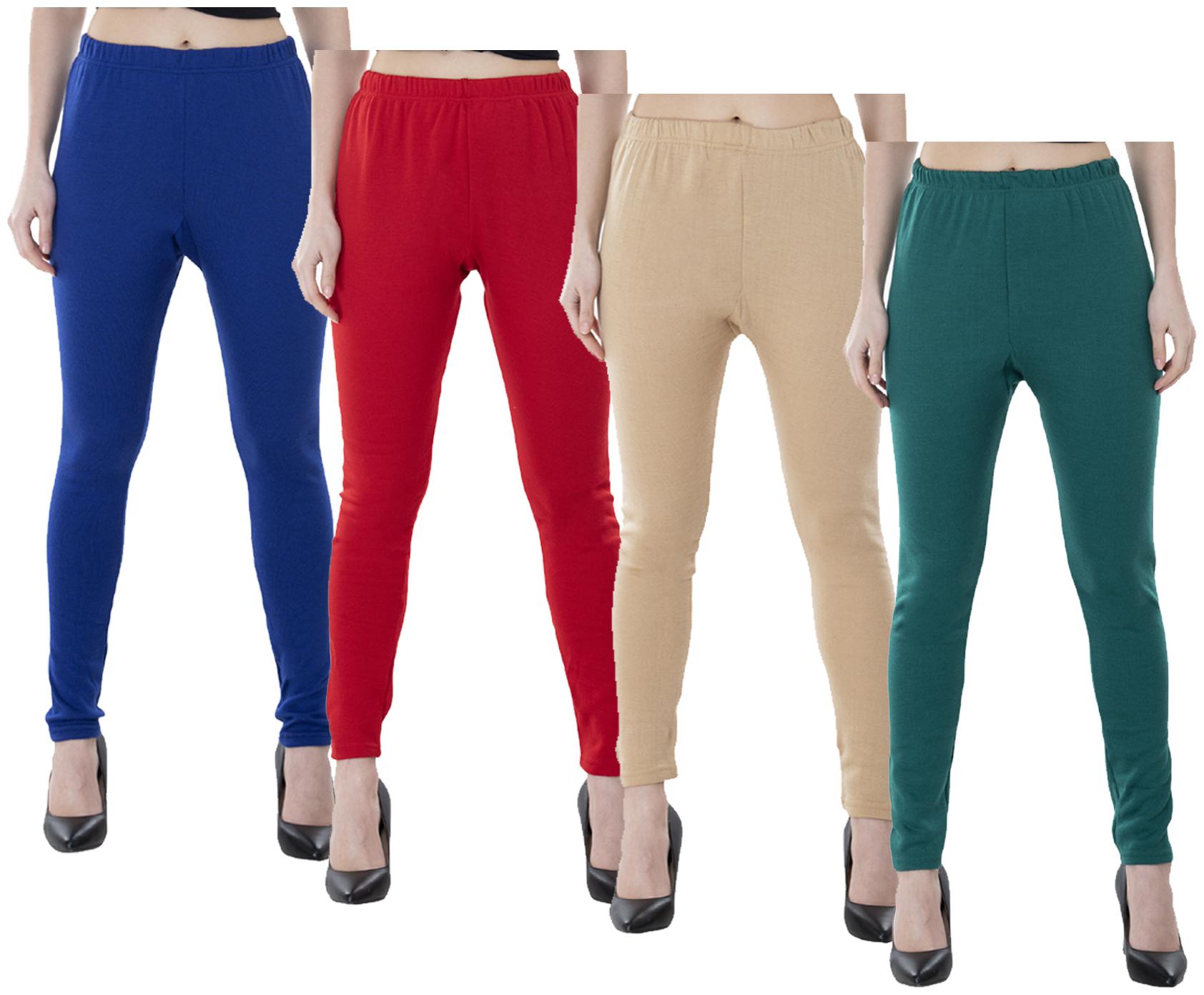 

IndiWeaves Women Warm Wollen Lycra Legging (Pack of 4)