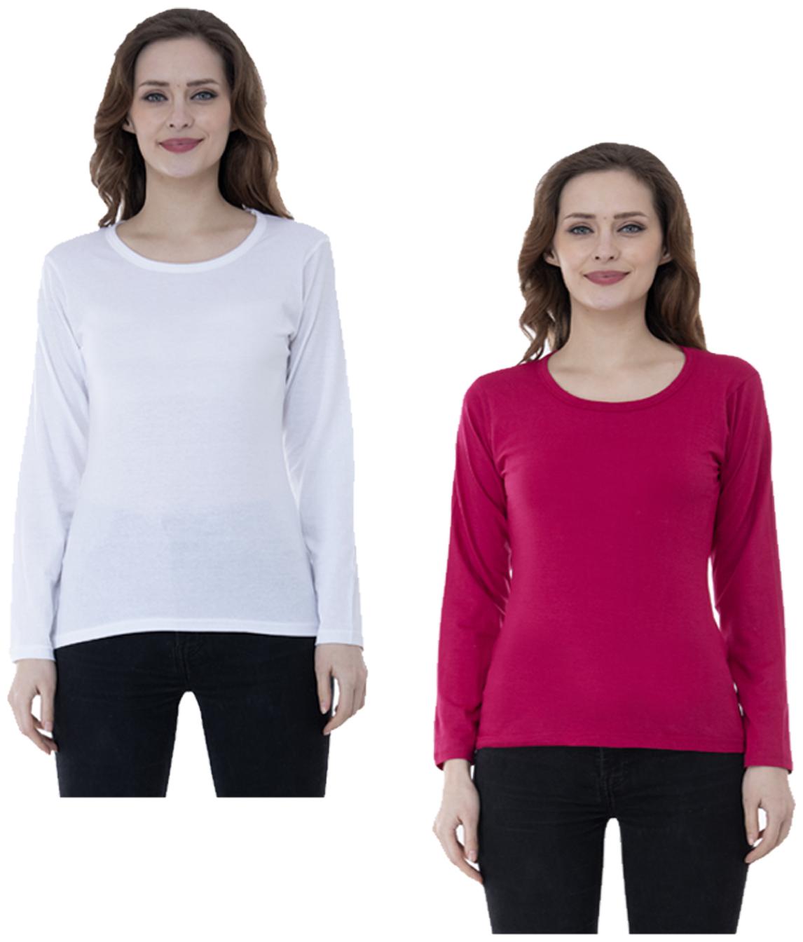 

Indiweaves Women Multi Regular fit Round neck Cotton T shirt