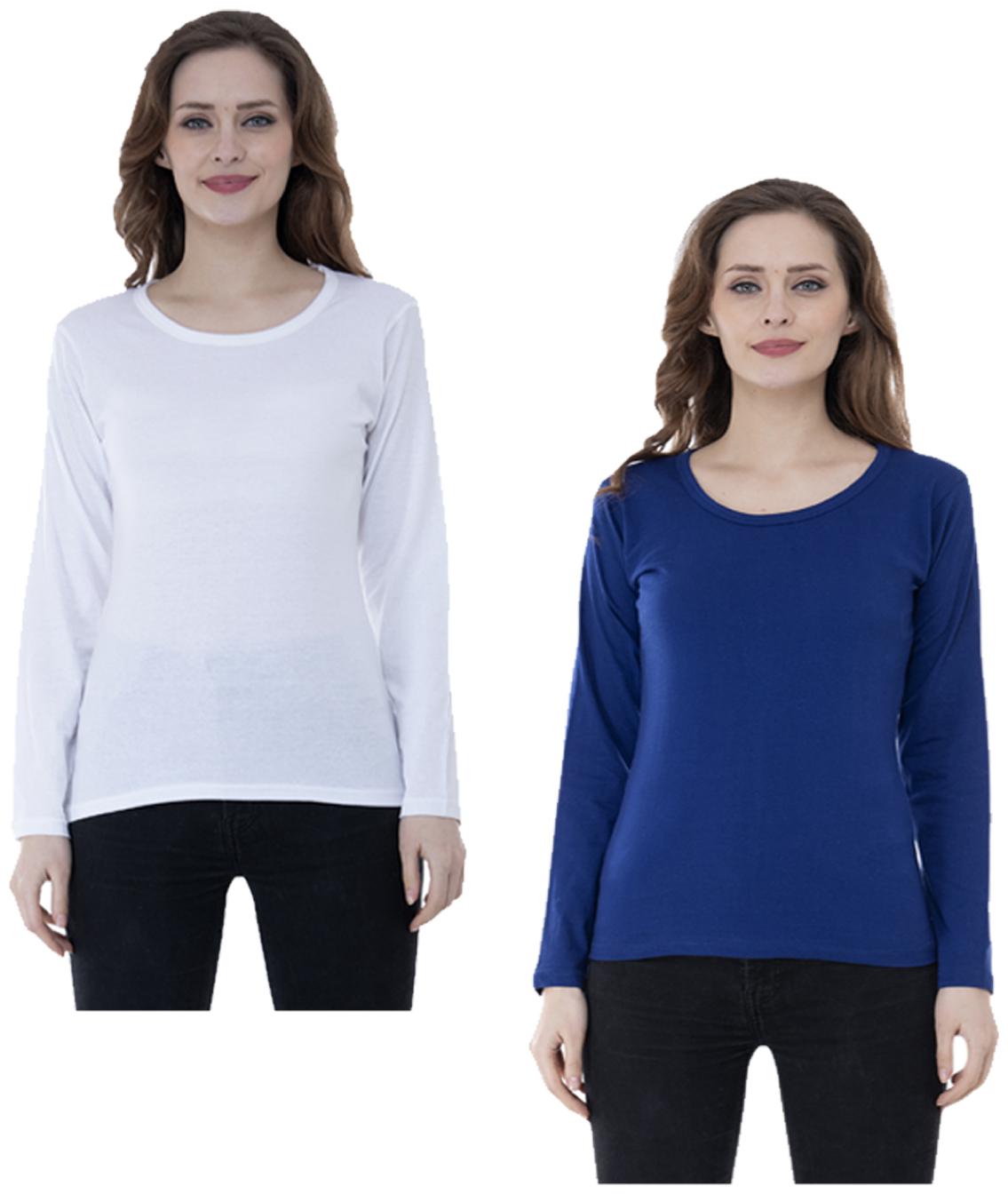 

Indiweaves Women Multi Regular fit Round neck Cotton T shirt
