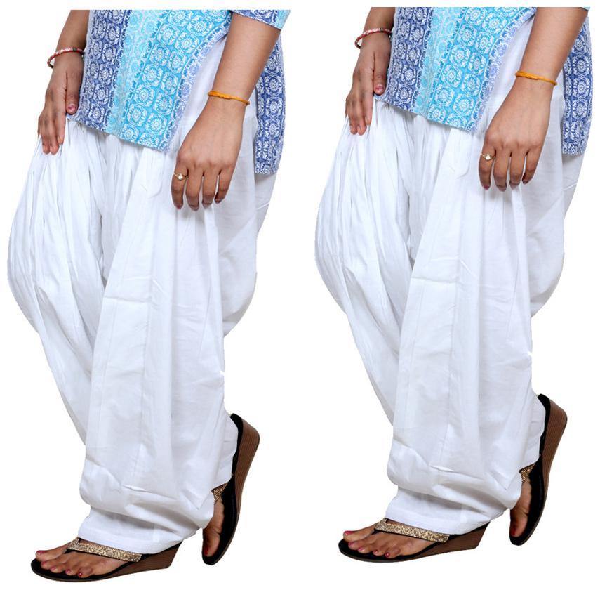 

IndiWeaves White Pack Of 2 Salwar