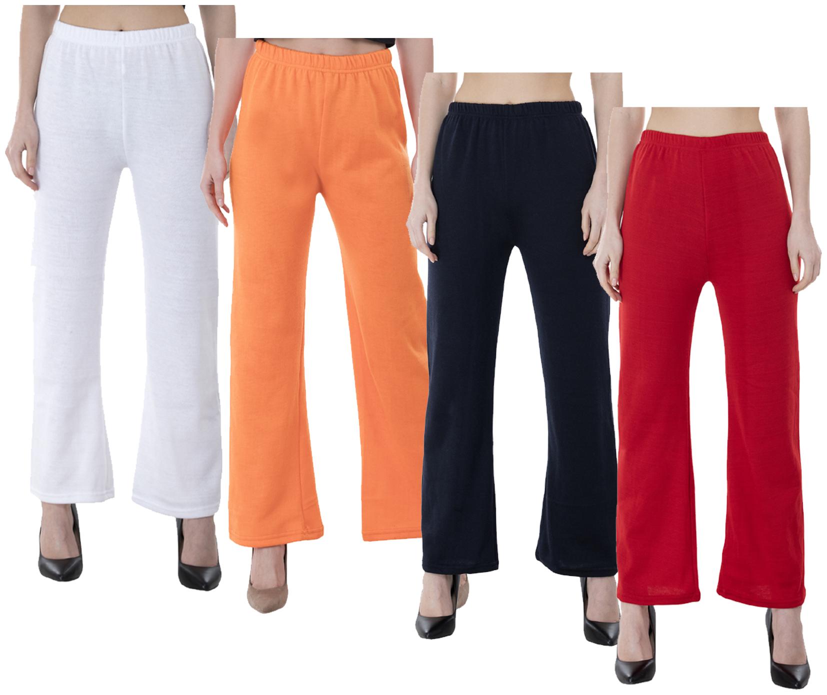 

IndiWeaves Women Warm Woolen Palazzo for Winters (Pack of 4)