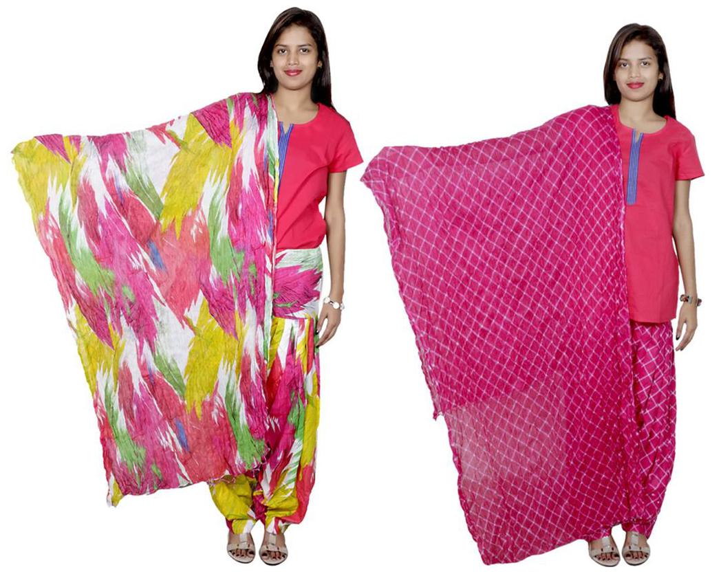 

Indiweaves Cotton Patiala Salwar With Dupatta Combo