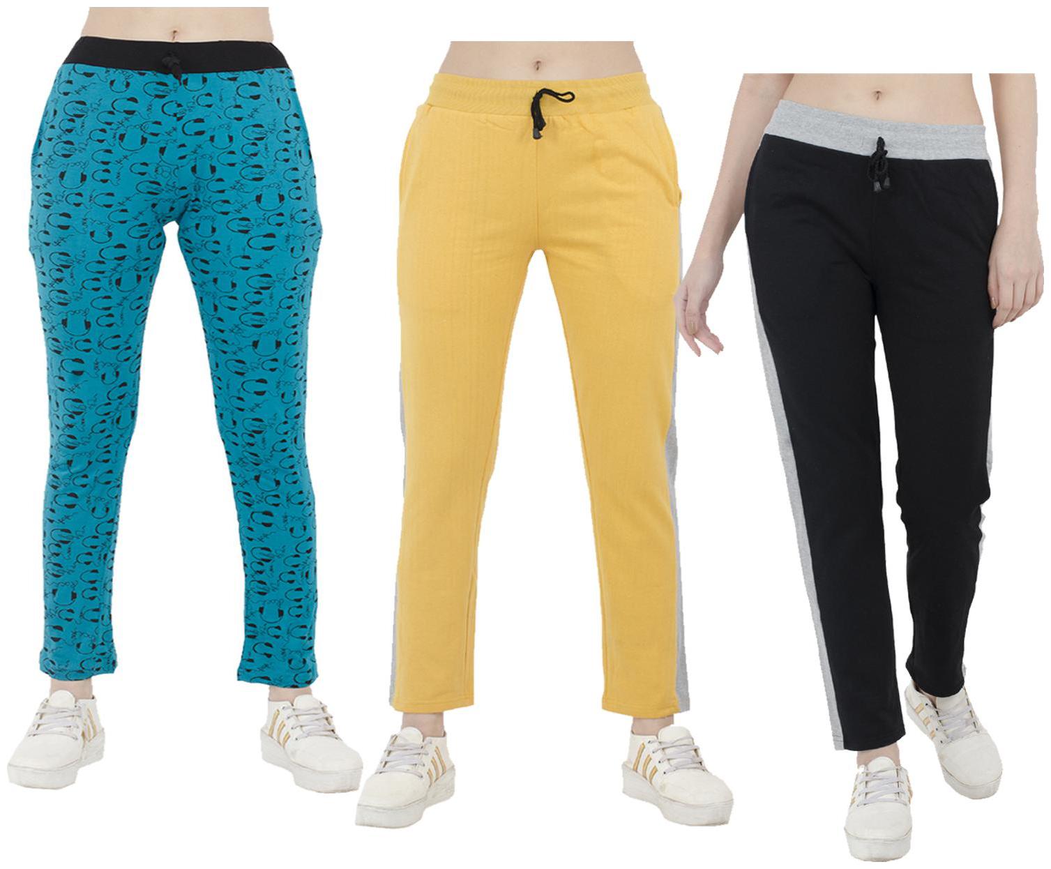 

Indiweaves Women Regular fit Polyester Printed Track pants - Multi