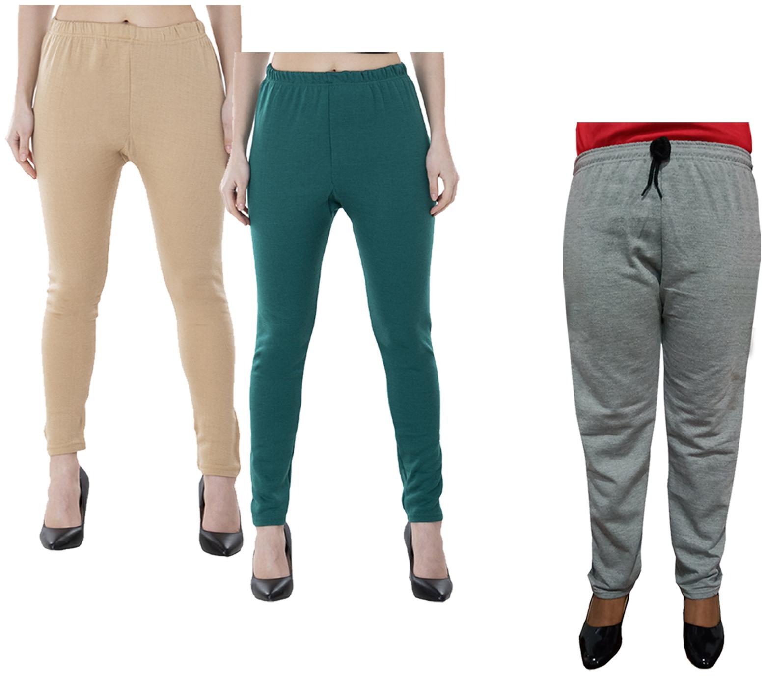 

Indiweaves Women Regular fit Fleece Solid Track pants - Multi