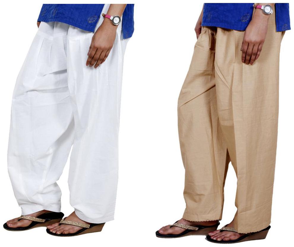 

Indiweaves Cotton Salwar - White
