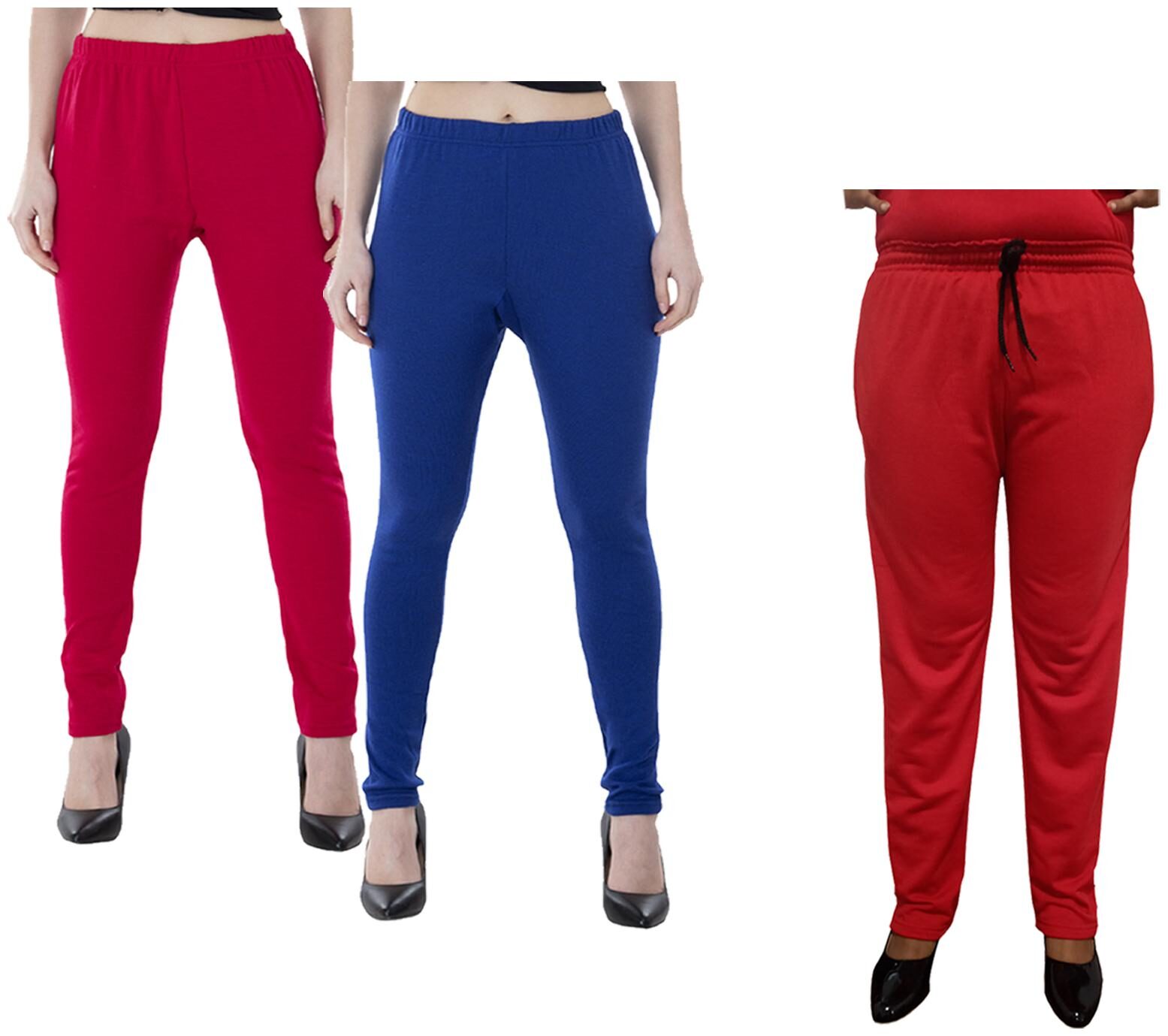 

Indiweaves Women Regular fit Fleece Solid Track pants - Multi