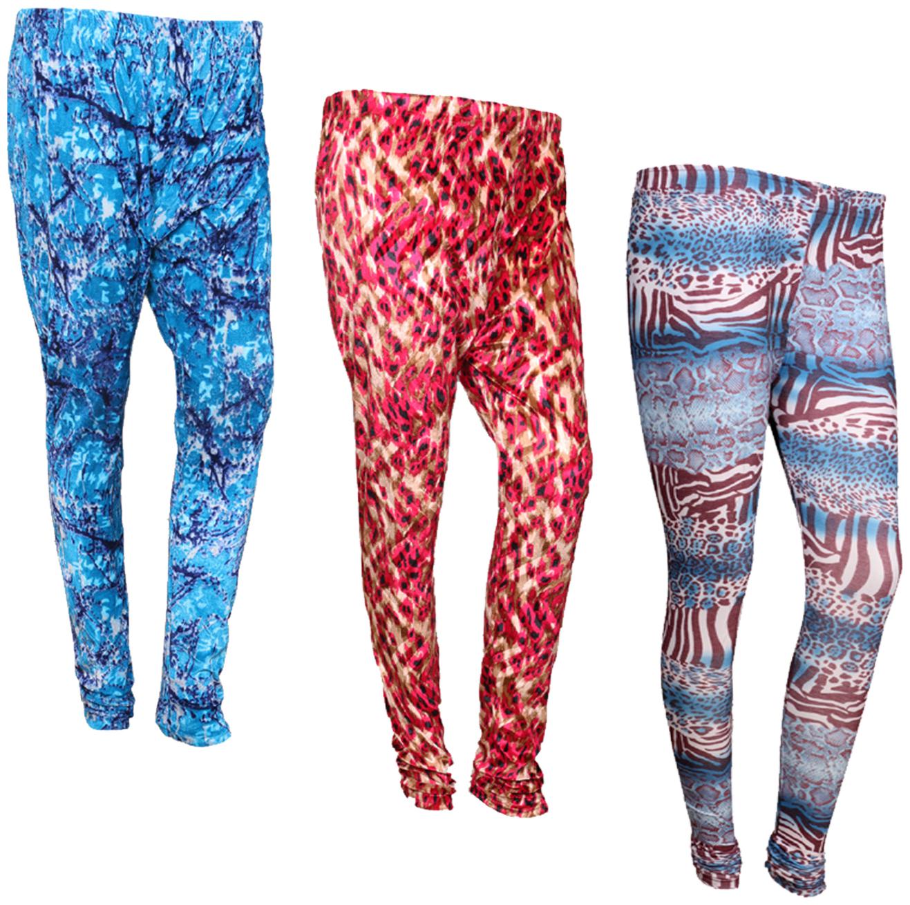

IndiWeaves Women Cotton Printed Legging and Velvet Printed Leggings (Pack of 3)
